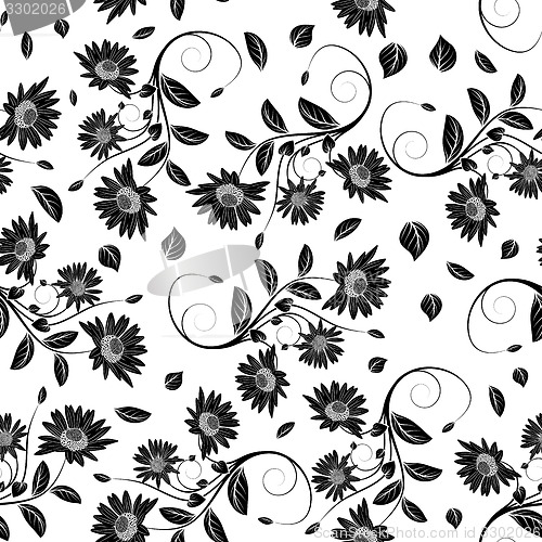 Image of Seamless vector floral pattern.