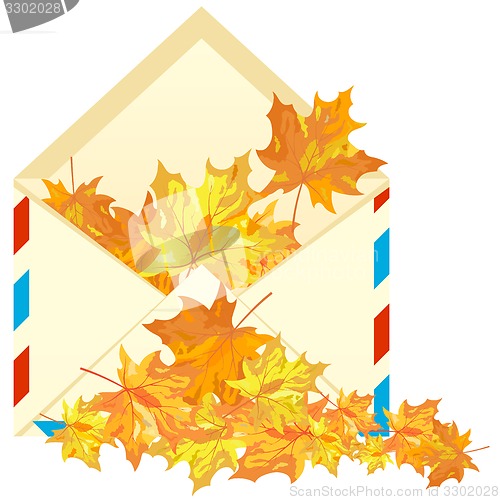 Image of Autumn maple leaves background