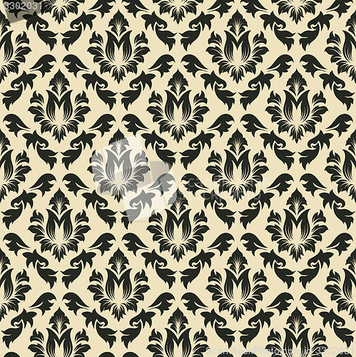 Image of Damask seamless vector pattern