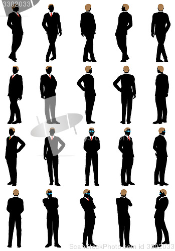 Image of Business silhouette set