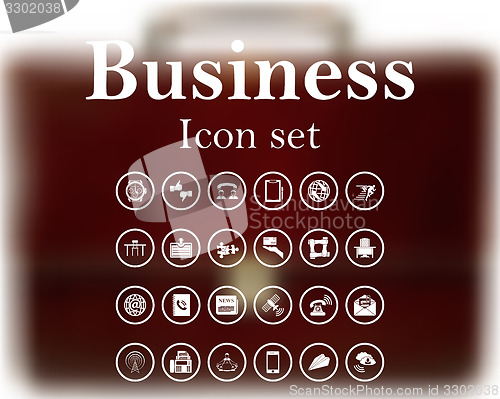 Image of Set of business icon