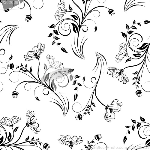 Image of Seamless vector floral pattern.