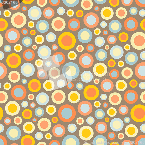 Image of Seamless festive background from circles.  Vector Illustration. 