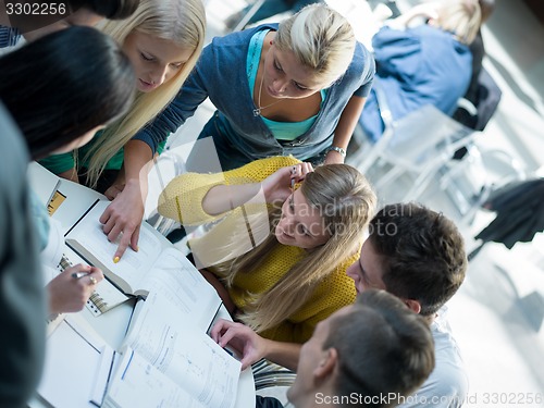 Image of students group  study
