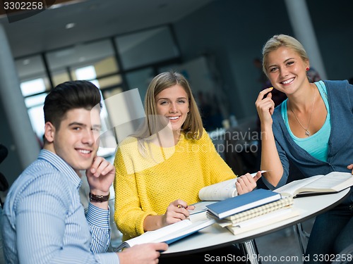 Image of students group  study