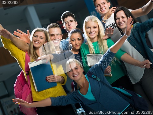 Image of students group  study