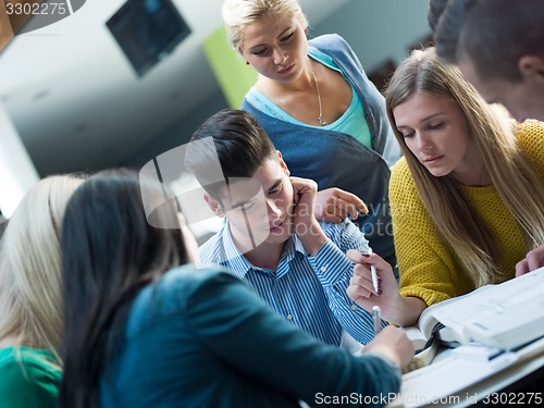 Image of students group  study