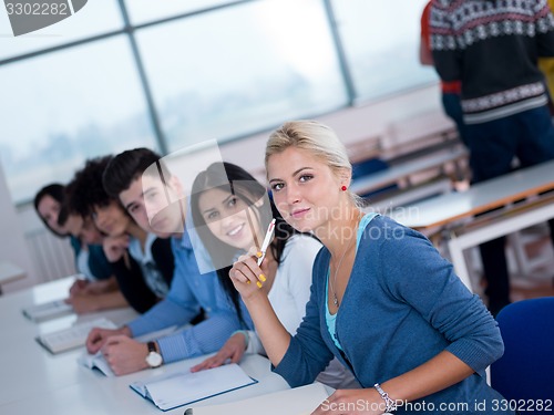 Image of students group  study