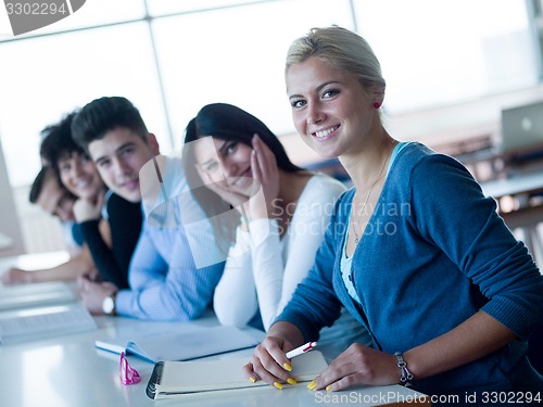 Image of students group  study
