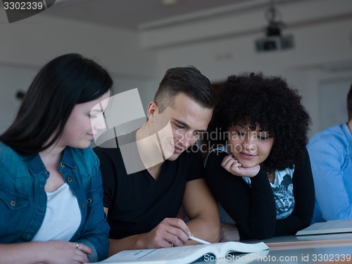 Image of students group  study
