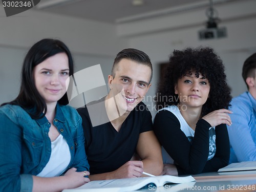 Image of students group  study