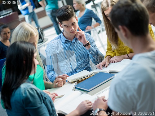 Image of students group  study