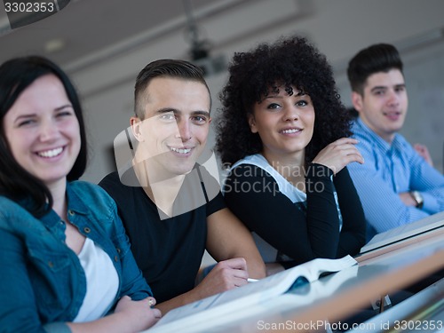Image of students group  study
