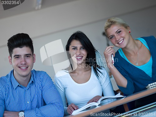 Image of students group  study