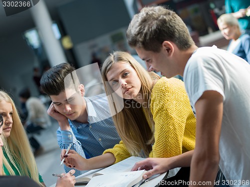 Image of students group  study