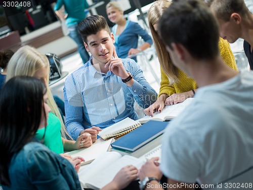 Image of students group  study