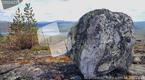 Image of Sacred stone on top of  mountain