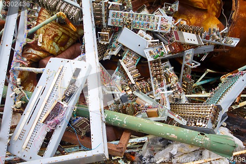 Image of discarded obsolete electronic equipment