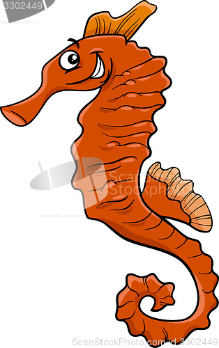 Image of seahorse cartoon illustration