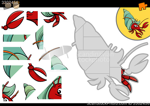 Image of cartoon hermit crab jigsaw game