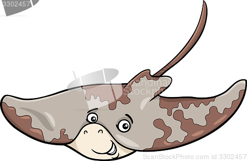 Image of ray fish cartoon illustration