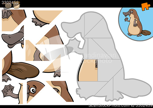 Image of cartoon platypus jigsaw puzzle game