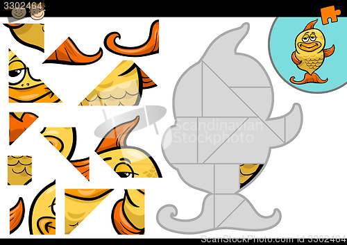Image of cartoon fish jigsaw puzzle game