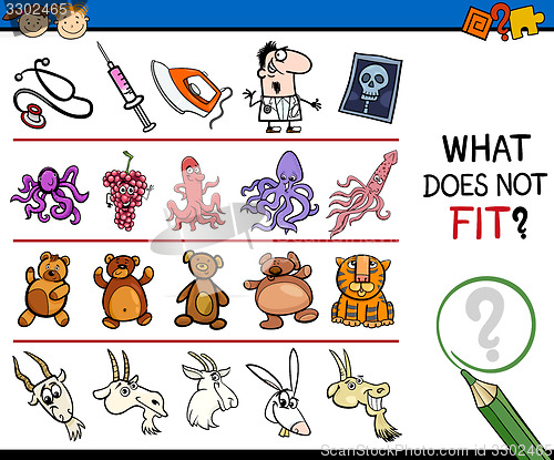 Image of what does not fit cartoon game