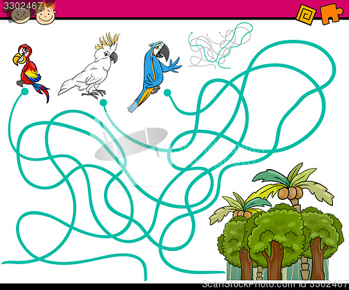 Image of paths or maze cartoon game
