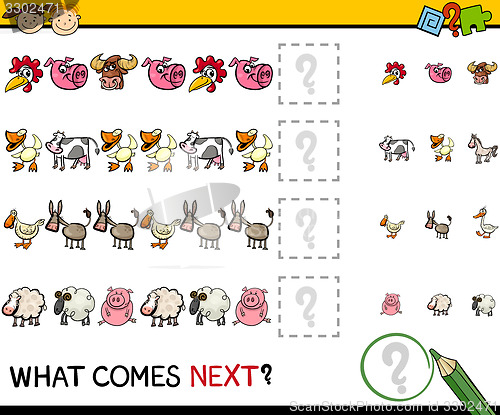 Image of education game with farm animals