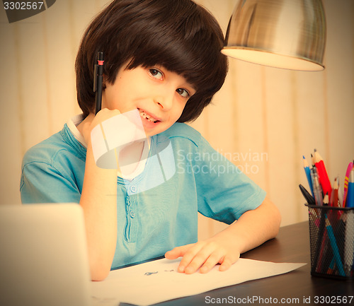 Image of child doing homework