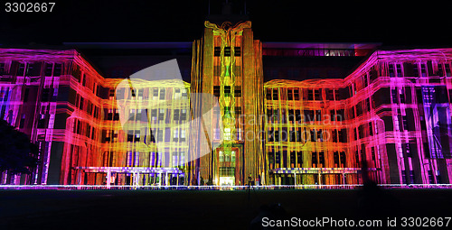 Image of Museum of Contemporary Art Building during Vivid Sydney