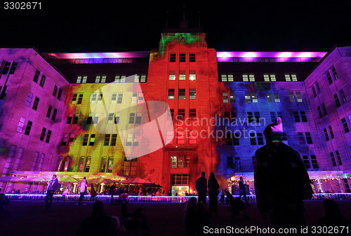 Image of Museum of Contemporary Art Building during Vivid Sydney