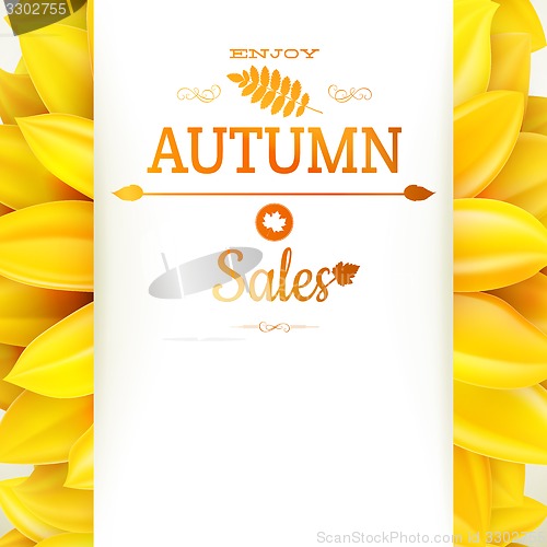 Image of Sunflower autumn sale. EPS 10