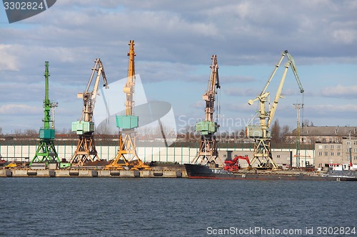 Image of Dock with cranes