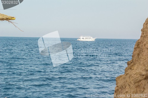 Image of Yacht in the Red Sea hot, sunny day