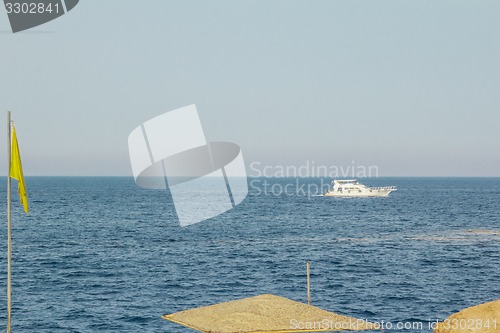 Image of Yacht in the Red Sea hot, sunny day