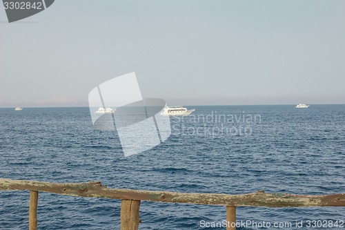 Image of Yacht in the Red Sea hot, sunny day