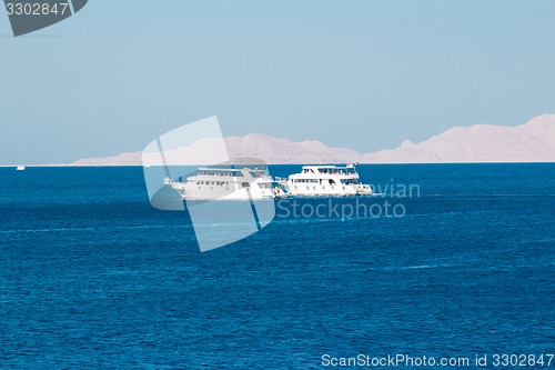 Image of Yacht in the Red Sea hot, sunny day