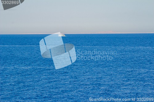 Image of Yacht in the Red Sea hot, sunny day