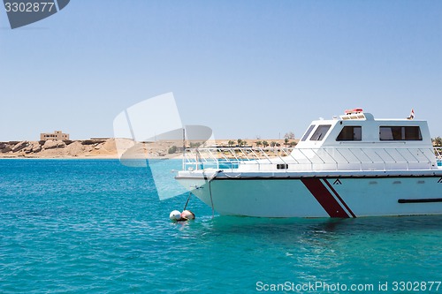 Image of Yacht in the Red Sea hot, sunny day