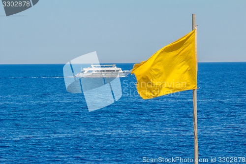 Image of Yacht in the Red Sea hot, sunny day