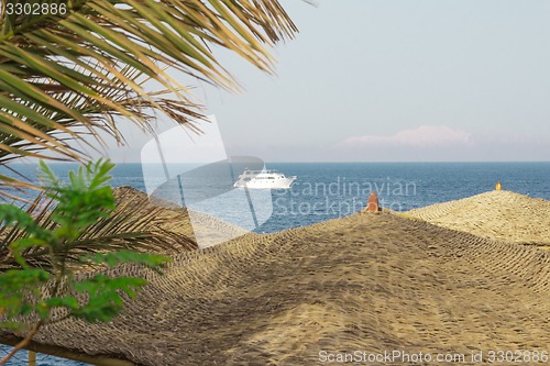 Image of Yacht in the Red Sea hot, sunny day