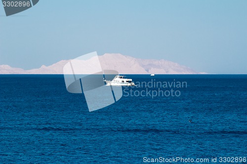 Image of Yacht in the Red Sea hot, sunny day