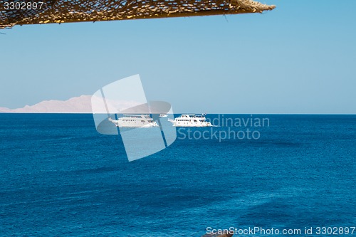 Image of Yacht in the Red Sea hot, sunny day