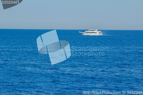 Image of Yacht in the Red Sea hot, sunny day