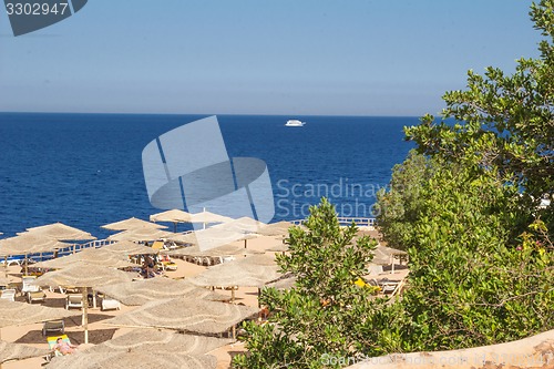 Image of Yacht in the Red Sea hot, sunny day
