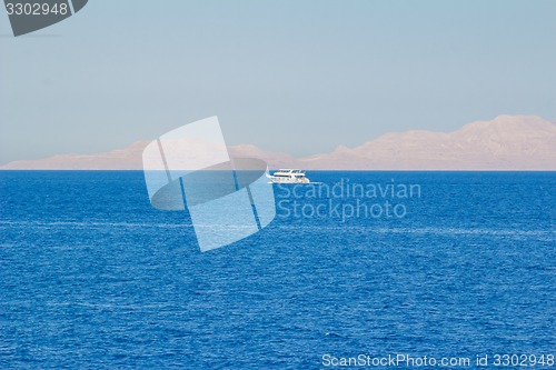 Image of Yacht in the Red Sea hot, sunny day