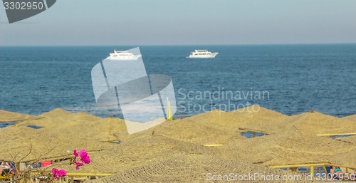 Image of Yacht in the Red Sea hot, sunny day
