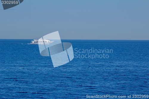 Image of Yacht in the Red Sea hot, sunny day